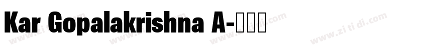 Kar Gopalakrishna A字体转换